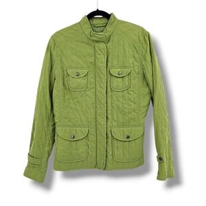 Beretta‎ Quilted Jacket Utility Pockets Lightweight Green Size 46 Medium